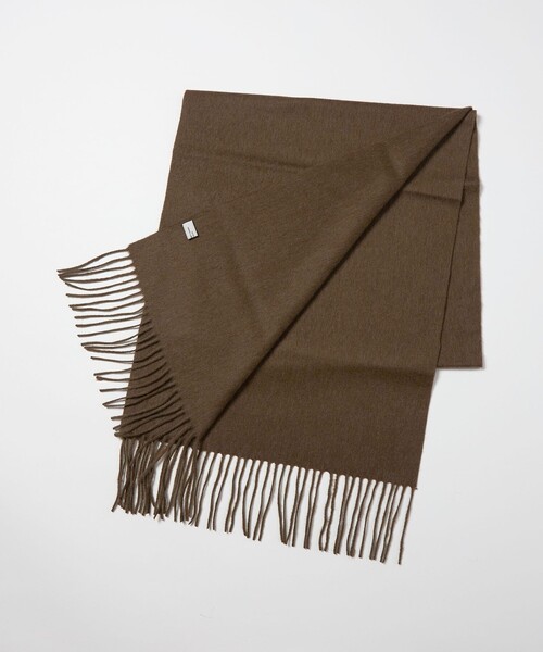 green label relaxing(グリーンレーベルリラクシング)の「ウール 無地 マフラー / ストール(マフラー・レディース・オフホワイト/ブラック/ダークグレー/モカ/ライトブルー・FREE)」の4枚目の写真