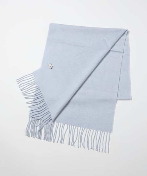 green label relaxing(グリーンレーベルリラクシング)の「ウール 無地 マフラー / ストール(マフラー・レディース・オフホワイト/ブラック/ダークグレー/モカ/ライトブルー・FREE)」の10枚目の写真