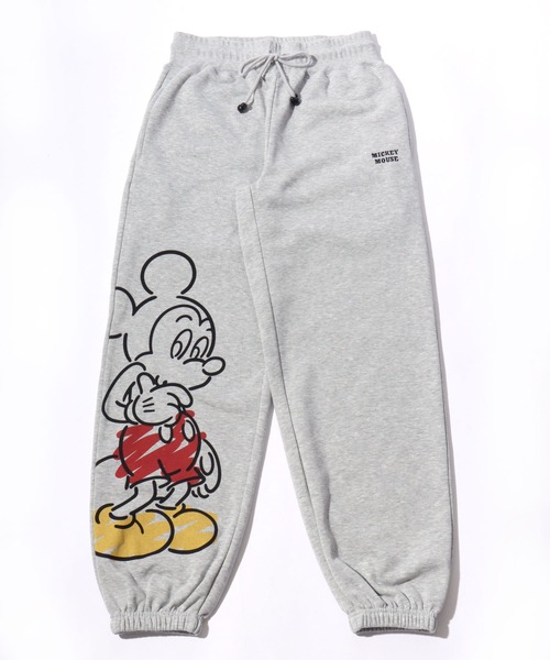 Disney(ディズニー)の「Disney(ディズニー)裏起毛スウェットジョガーパンツ レディース/ミッキーマウス くまのプーさん キャラクタープリント(スウェットパンツ・レディース・ブラック/グレー系その他/ホワイト系その他2/グレー系その他2/ホワイト系その他/ネイビー/ダークグレー/グレー・M/L)」の5枚目の写真