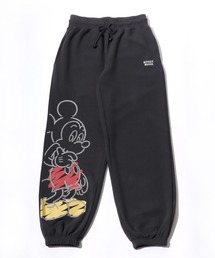 Salong hameu（サロン ハミュー）の「Disney（ディズニー）裏起毛スウェットジョガーパンツ レディース/ミッキーマウス くまのプーさん キャラクタープリント（スウェットパンツ）」