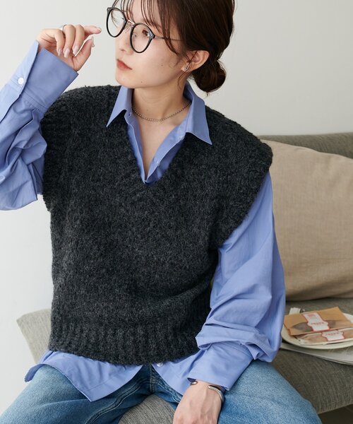 スラブフリルベスト（ベスト）｜DISCOAT（ディスコート）の