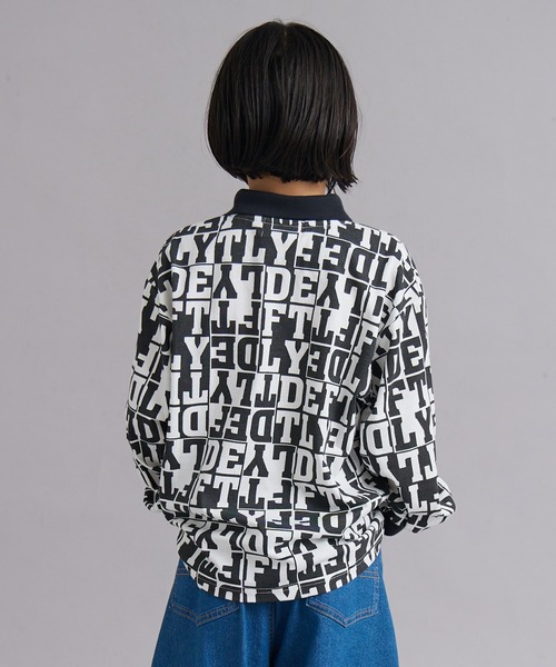 PAIRMANON STREET（ペアマノンストリート）の「【綿100%】総柄 ポロ 長袖 Tシャツ【PAIRMANON STREET】（ポロシャツ・キッズ・ホワイト/レッド/ブラック・130/100/160/120/140/90/150/110）」の6枚目の写真