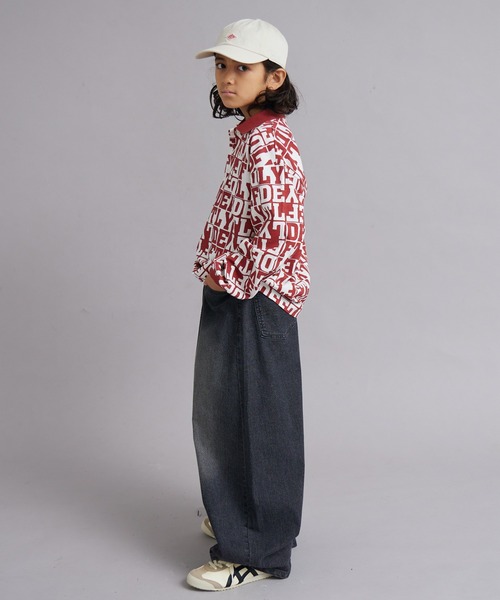 PAIRMANON STREET（ペアマノンストリート）の「【綿100%】総柄 ポロ 長袖 Tシャツ【PAIRMANON STREET】（ポロシャツ・キッズ・ホワイト/レッド/ブラック・130/100/160/120/140/90/150/110）」の13枚目の写真