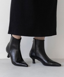 welleg | 変形ヒール ポインテッドトゥ ショートブーツ(ブーツ)