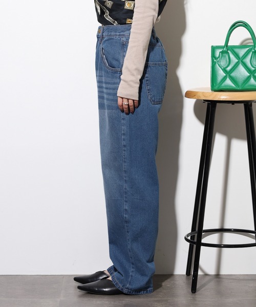 atONE(アットワン)の「デニムカーヴィーパンツ(その他パンツ・レディース・ブルー/ワンウォッシュ/ネイビー・LL/M/L/4L/3L)」の19枚目の写真