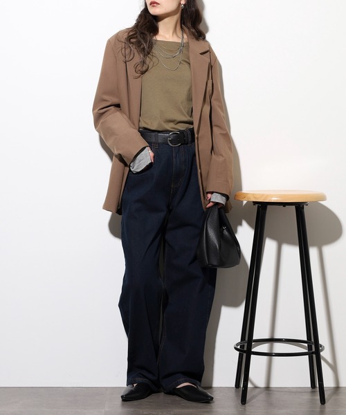 atONE(アットワン)の「デニムカーヴィーパンツ(その他パンツ・レディース・ブルー/ワンウォッシュ/ネイビー・LL/M/L/4L/3L)」の17枚目の写真