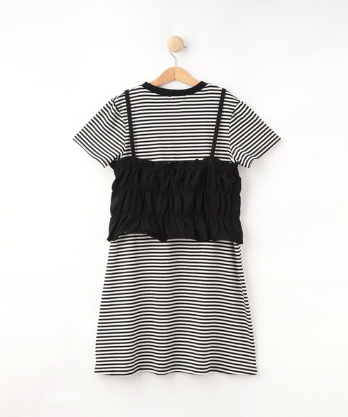 SHOO・LA・RUE（シューラルー）の「【130-150cm】キャミ付きワンピース（ワンピース・キッズ・ブラック系2/ブラック・13/15 /14）」の4枚目の写真