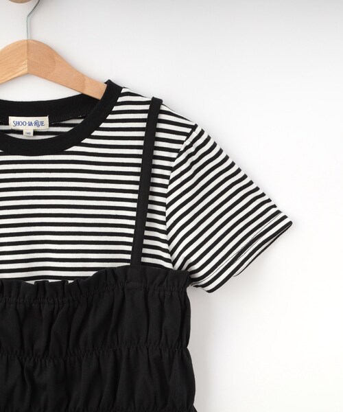 SHOO・LA・RUE（シューラルー）の「【130-150cm】キャミ付きワンピース（ワンピース・キッズ・ブラック系2/ブラック・13/15 /14）」の6枚目の写真