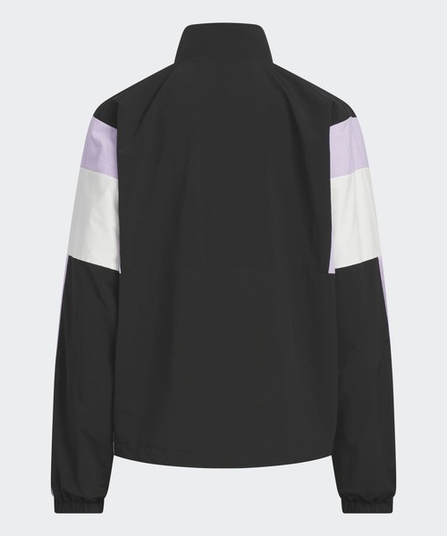 adidas（アディダス）の「ガールズ ウーブン ルーズフィット フルジップ ジャケット キッズ / アディダス adidas（ナイロンジャケット・キッズ・ブラック/バイオレット・130/140/150/160）」の3枚目の写真