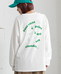 バックロゴプリントロンT