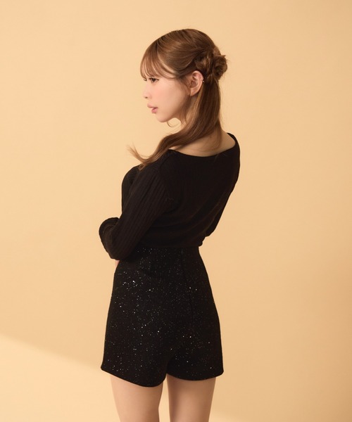 TITTY&CO.（ティティーアンドコー）の「レイヤード風リブロンT（Tシャツ/カットソー・レディース・ブラック/アイボリー/グレー・FREE）」の14枚目の写真