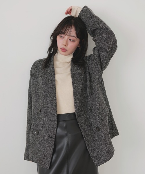 セール】ツイードダブルテーラードジャケット（テーラードジャケット