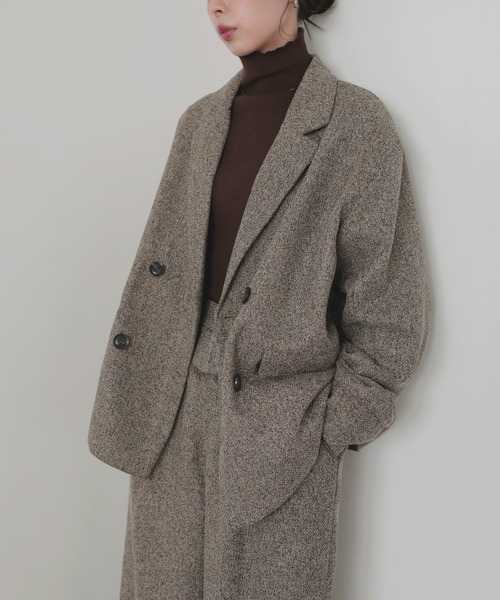 LIAN（リアン）の「ツイードダブルテーラードジャケット（テーラードジャケット・レディース・ブラック/ブラウン/グレー/アイボリー・FREE）」の13枚目の写真