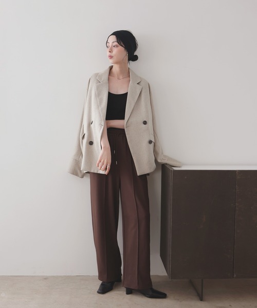 LIAN（リアン）の「ツイードダブルテーラードジャケット（テーラードジャケット・レディース・ブラック/ブラウン/グレー/アイボリー・FREE）」の22枚目の写真