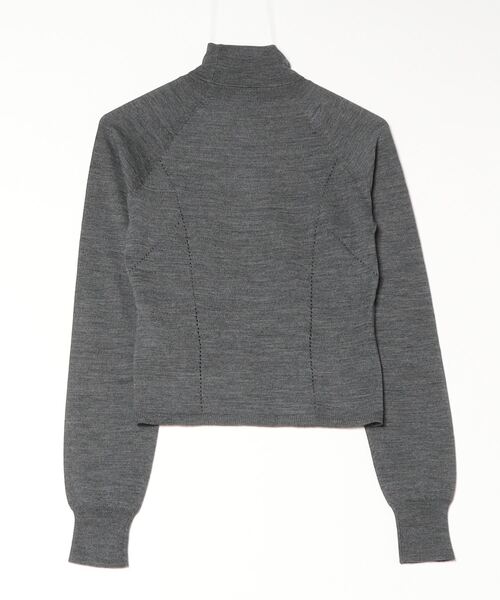 JOHN LAWRENCE SULLIVAN（ジョンローレンスサリバン）の「TURTLE NECK KNIT SWEATER（ニット/セーター・レディース・グレー/ブラック・ONE SIZE）」の4枚目の写真