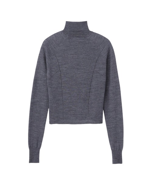 JOHN LAWRENCE SULLIVAN（ジョンローレンスサリバン）の「TURTLE NECK KNIT SWEATER（ニット/セーター・レディース・グレー/ブラック・ONE SIZE）」の3枚目の写真