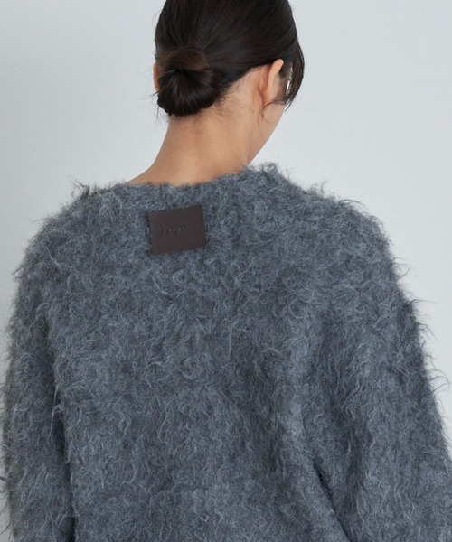 RAY CASSIN（レイカズン）の「シャギーVルーズカーディガン（カーディガン/ボレロ・レディース・グレー/ライトベージュ/パープル・FREE）」の13枚目の写真