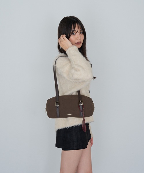 RAY CASSIN（レイカズン）の「シャギーVルーズカーディガン（カーディガン/ボレロ・レディース・グレー/ライトベージュ/パープル・FREE）」の9枚目の写真