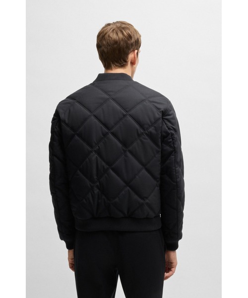 BOSS(ボス)の「レギュラーフィットジャケット ダイヤキルティング&コットンリブ(その他アウター・メンズ・ブラック・56/54/48/50/44/46/52/58)」の5枚目の写真
