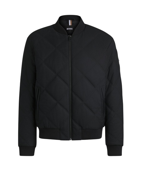 BOSS(ボス)の「レギュラーフィットジャケット ダイヤキルティング&コットンリブ(その他アウター・メンズ・ブラック・56/54/48/50/44/46/52/58)」の6枚目の写真