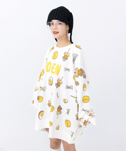 PUNYUS（プニュズ）の「【新サイズ】フード総柄スウェット（GYOZA・ODEN）（スウェット・レディース・レッド系その他/ベージュ・1/2/3/4/5）」の21枚目の写真