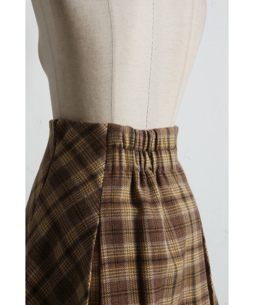 tocco closet（トッコ　クローゼット）の「インナーパンツ付きチェックミニスカート（スカート・レディース・マスタード/ブラウン・M）」の19枚目の写真
