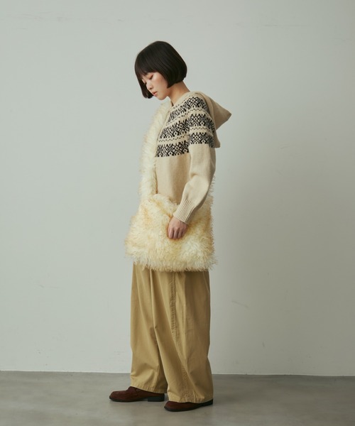 full/fill.（フルフィル）の「fur shoulder bag / ファーショルダーバッグ（ショルダーバッグ・レディース・ベージュ/アイボリー・FREE）」の8枚目の写真