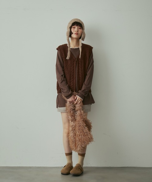full/fill.（フルフィル）の「fur shoulder bag / ファーショルダーバッグ（ショルダーバッグ・レディース・ベージュ/アイボリー・FREE）」の12枚目の写真