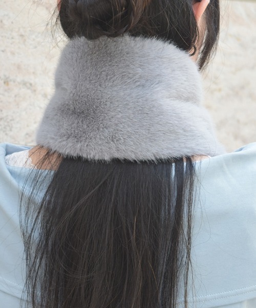 axes femme（アクシーズファム）の「刺繍ファーティペット（マフラー・レディース・グレー/キナリ・FREE）」の16枚目の写真