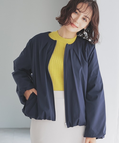 GLACIER lusso（グラシアルッソ）の「裾バルーンブルゾン（ブルゾン・レディース・モカ/ネイビー/チャコール・S/M/L/LL）」の3枚目の写真