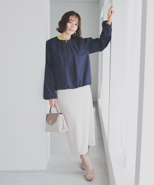 GLACIER lusso（グラシアルッソ）の「裾バルーンブルゾン（ブルゾン・レディース・モカ/ネイビー/チャコール・S/M/L/LL）」の4枚目の写真