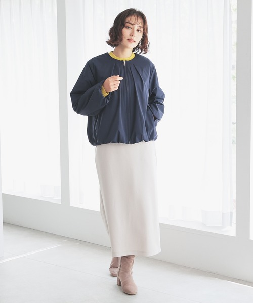 GLACIER lusso（グラシアルッソ）の「裾バルーンブルゾン（ブルゾン・レディース・モカ/ネイビー/チャコール・S/M/L/LL）」の5枚目の写真