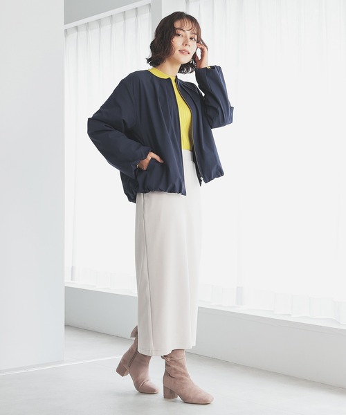 GLACIER lusso（グラシアルッソ）の「裾バルーンブルゾン（ブルゾン・レディース・モカ/ネイビー/チャコール・S/M/L/LL）」の7枚目の写真