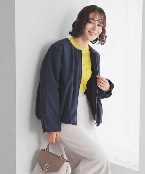 GLACIER lusso（グラシアルッソ）の「裾バルーンブルゾン（ブルゾン・レディース・モカ/ネイビー/チャコール・S/M/L/LL）」の12枚目の写真