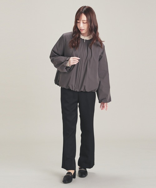 GLACIER lusso（グラシアルッソ）の「裾バルーンブルゾン（ブルゾン・レディース・モカ/ネイビー/チャコール・S/M/L/LL）」の17枚目の写真