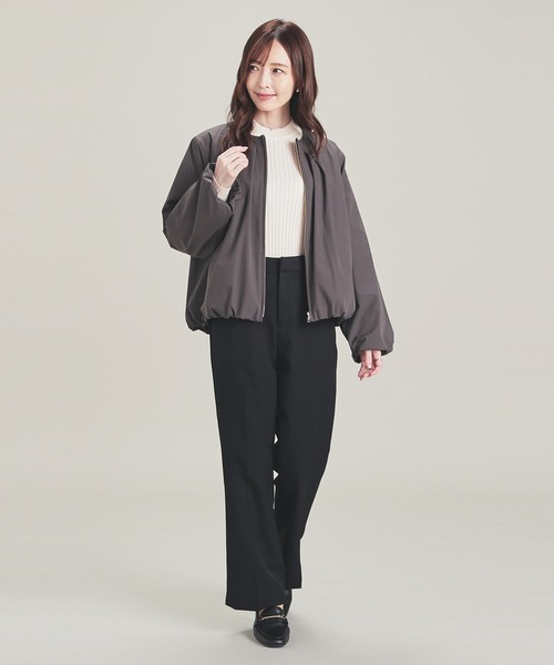GLACIER lusso（グラシアルッソ）の「裾バルーンブルゾン（ブルゾン・レディース・モカ/ネイビー/チャコール・S/M/L/LL）」の18枚目の写真
