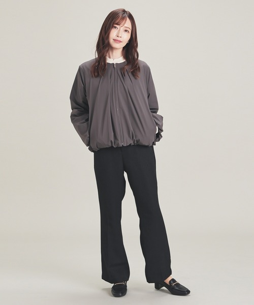 GLACIER lusso（グラシアルッソ）の「裾バルーンブルゾン（ブルゾン・レディース・モカ/ネイビー/チャコール・S/M/L/LL）」の19枚目の写真