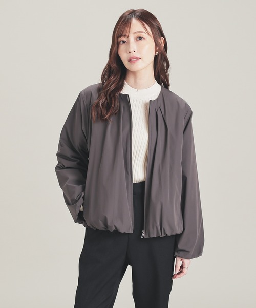 GLACIER lusso（グラシアルッソ）の「裾バルーンブルゾン（ブルゾン・レディース・モカ/ネイビー/チャコール・S/M/L/LL）」の21枚目の写真