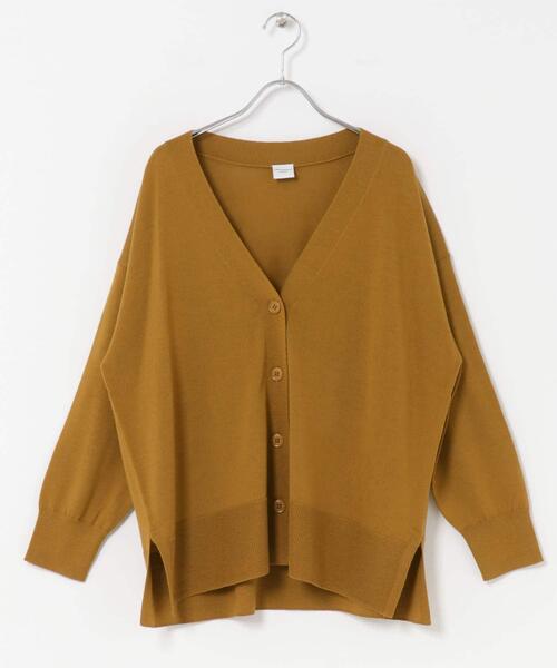 URBAN RESEARCH DOORS（アーバンリサーチドアーズ）の「ウォッシャブルウールVネックワイドカーディガン（カーディガン/ボレロ・レディース・ブラック/ベージュ系その他/ゴールド・MEDIUM）」の18枚目の写真