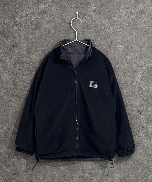 SHISKY(シスキー)の「【裏フリース】 2wayリバーシブルトラックジャケット(ナイロンジャケット・キッズ・ベージュ/チャコール/カーキ/ブラック・110/120/130/140/150/160)」の5枚目の写真