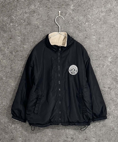 SHISKY(シスキー)の「【裏フリース】 2wayリバーシブルトラックジャケット(ナイロンジャケット・キッズ・ベージュ/チャコール/カーキ/ブラック・110/120/130/140/150/160)」の6枚目の写真