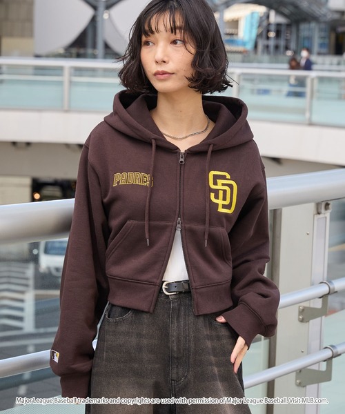 MLB/メジャーリーグベースボール 別注 ワッペン刺繍 ショート丈 ダブル