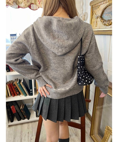 PHILLY（フィリー）の「アーガイルデザインニットパーカー（パーカー・レディース・ブラウン/グレー・FREE）」の5枚目の写真