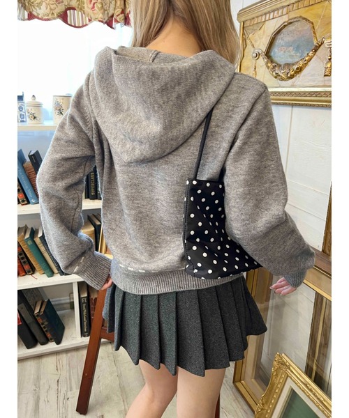 PHILLY（フィリー）の「アーガイルデザインニットパーカー（パーカー・レディース・ブラウン/グレー・FREE）」の6枚目の写真