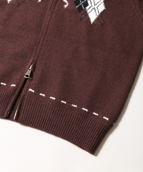 PHILLY（フィリー）の「アーガイルデザインニットパーカー（パーカー・レディース・ブラウン/グレー・FREE）」の16枚目の写真