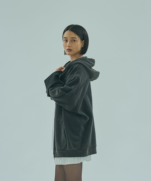 ROSE BUD（ローズバッド）の「(CREOLME)FULL ZIP HOODIE（パーカー・レディース・グレー/チャコールグレー・ONE SIZE）」の6枚目の写真