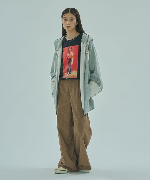 ROSE BUD（ローズバッド）の「(CREOLME)FULL ZIP HOODIE（パーカー・レディース・グレー/チャコールグレー・ONE SIZE）」の14枚目の写真