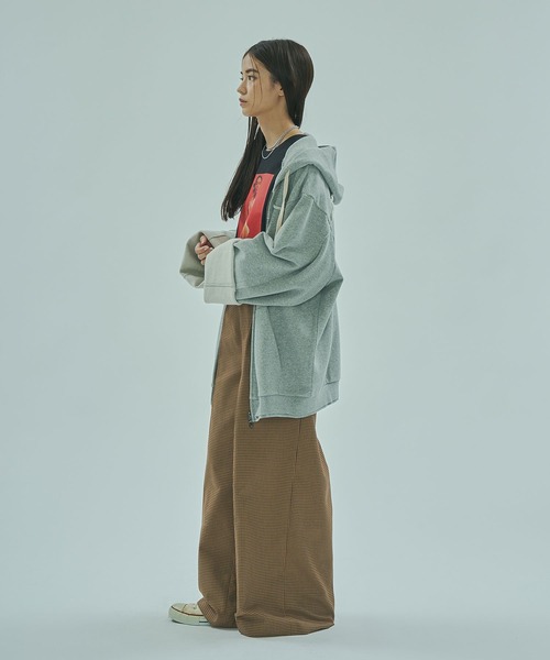 ROSE BUD（ローズバッド）の「(CREOLME)FULL ZIP HOODIE（パーカー・レディース・グレー/チャコールグレー・ONE SIZE）」の15枚目の写真