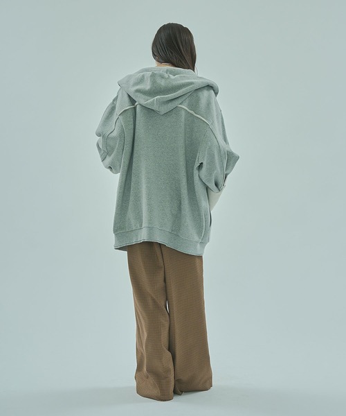 ROSE BUD（ローズバッド）の「(CREOLME)FULL ZIP HOODIE（パーカー・レディース・グレー/チャコールグレー・ONE SIZE）」の16枚目の写真