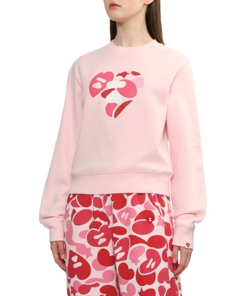 CAMO HEART CROP SWEAT SHIRT（スウェット）｜A BATHING APE（ア